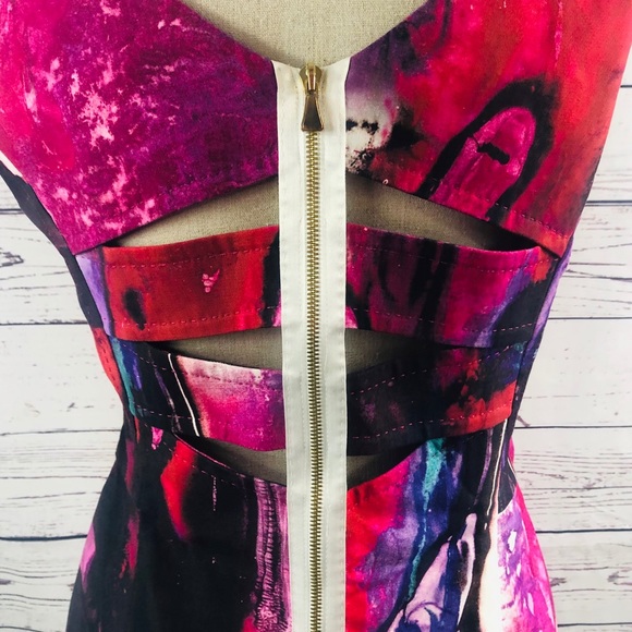 ESCADA Delphi Fantasy Watercolor Zipper Dress, 8 - Picture 3 of 8
